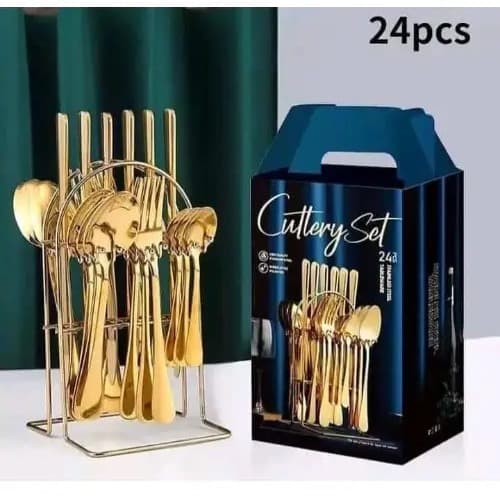 Gold Cutlery Set -24pcs