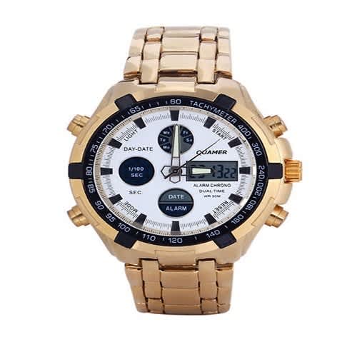 Men's Executive Analogue And LED Bracelet Wristwatch