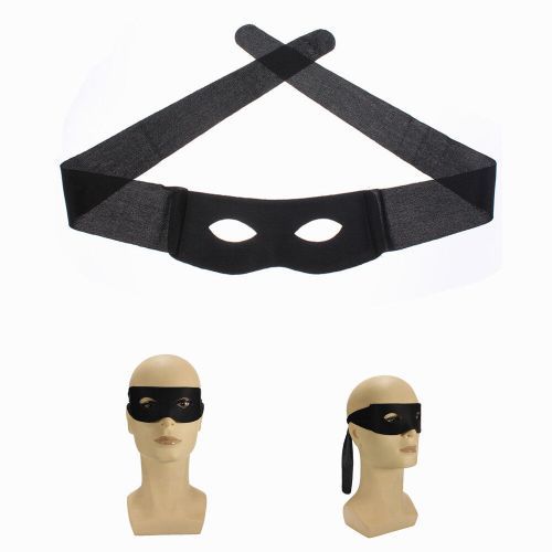 Masquerade Bandit Zorro Black Masked Man Eye Venetian Adult Super Hero Dress Costume