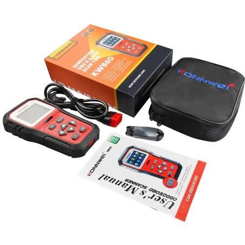 KONNWEI KW860 OBD2 Scanner Car Code Reader Diagnostic Scan Tool With Enhanced Live Data Stream And Upgraded Graphing Battery Status Check Function. (KW 860 OBD II Scanner)