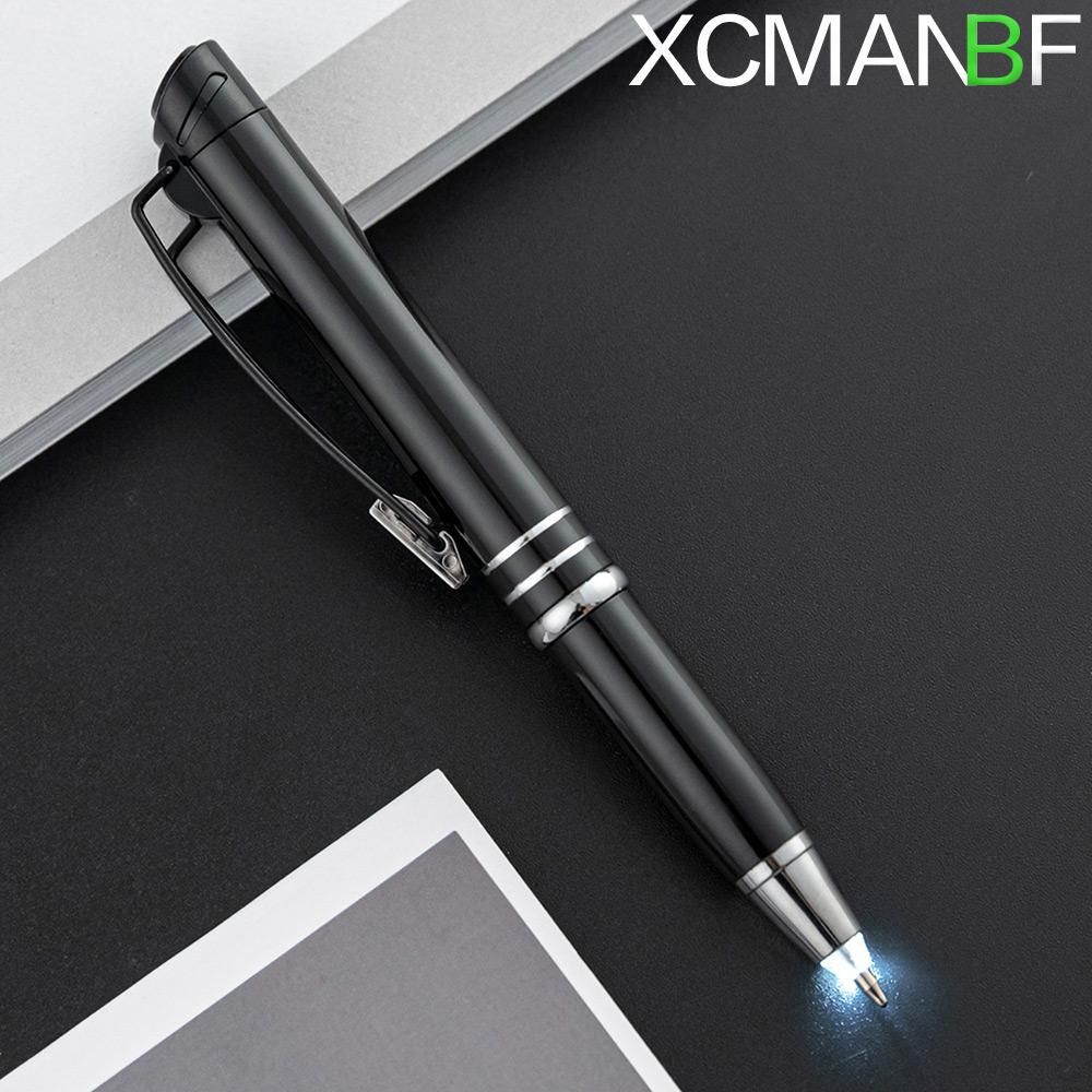 XCMANBF 1PC Ballpoint Pen with Light Flashlight & Screen Touch Black