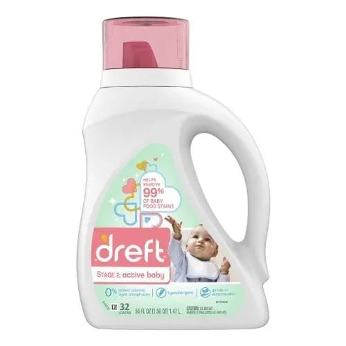 Dreft Stage 2 Active Baby Laundry Detergent - 147l - 32 Loads