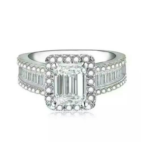 Women's Wedding Engagement Ring - Silver