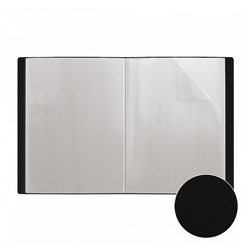A4,Display Book Folder Classic Plus, With 30 Pockets (BLACK)