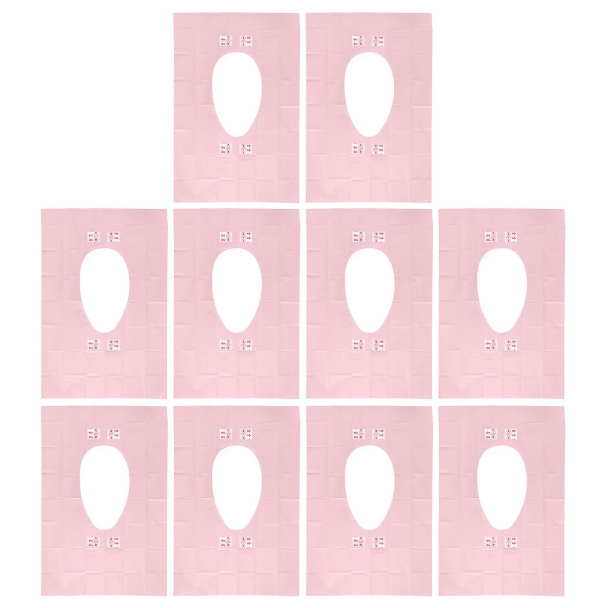 10Pcs Paper Toilet Liner Public Restrooms Paper Toilet Liner Pink