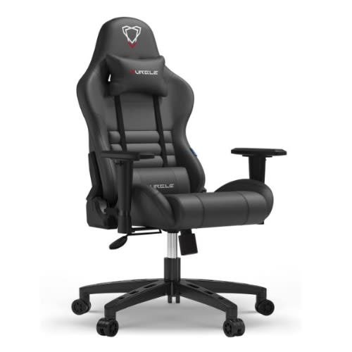 Ergonomic Furgle Gaming Chair With Footrest - Black