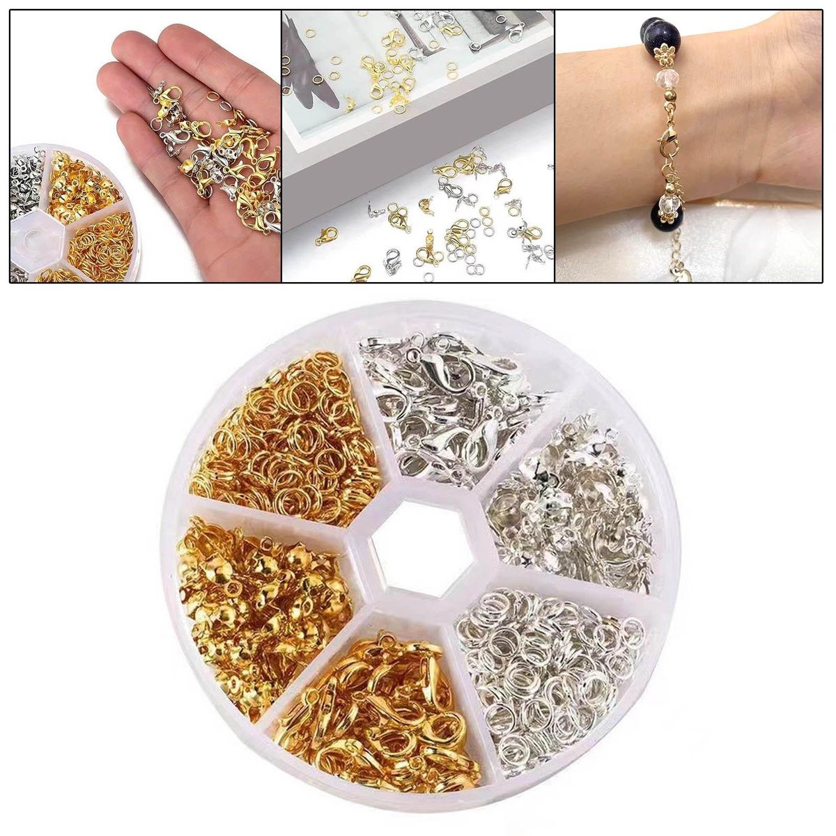 450x Jump Split  Lobster Clasps Jewelry Findings Sets