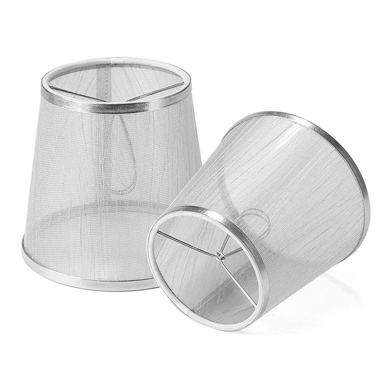 2 Pack Clip On Gauze Chandelier Lamp Shades Lampshade