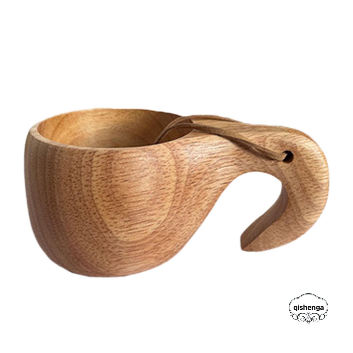 Small Wooden Mugs With Handle Reusable Water Coffee Tea Cups