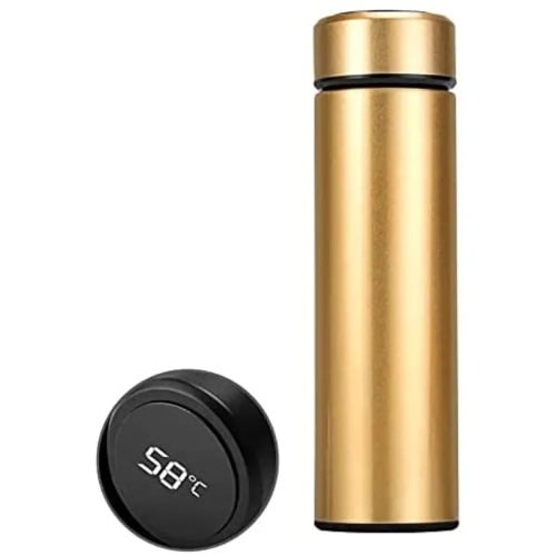 Insulated Stainless Steel Vacuum Flask Thermos- Gold - 500ml