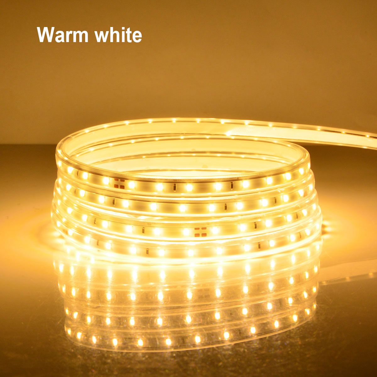High Quality AC 110V 220V LED Strip Lights 2835SMD 120LEDs/m Flexible Outdoor Lamp Waterproof LED Tape With EU/US Power Plug-Warm White-EU Power Plug 220V-3M-