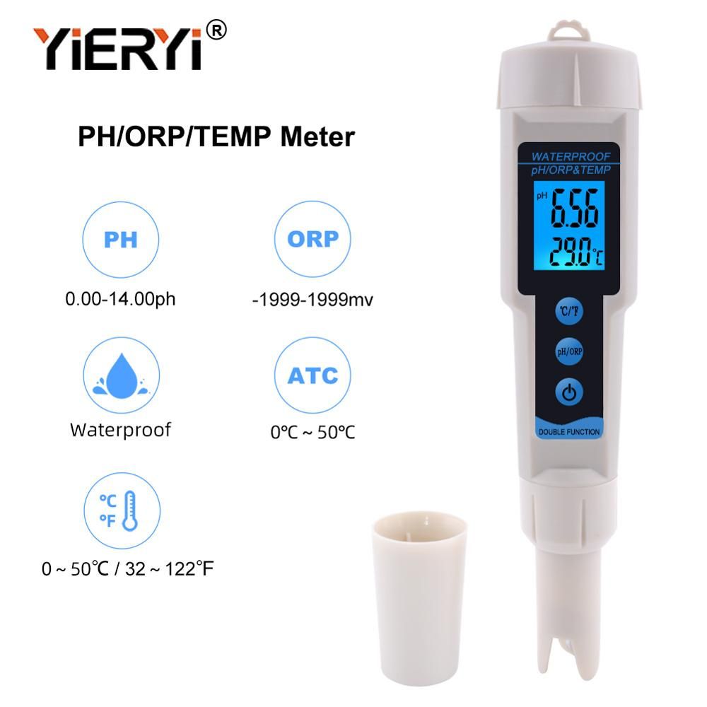 3 In 1 PH ORP TEMP Tester With Backlight Multi-parameter Digital Tri-Meter Water Quality Monitor
