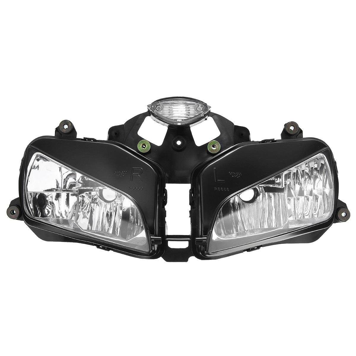 Pair Front Headlight Head Lamp Lens Assembly For Honda CBR600RR 2003-2006
