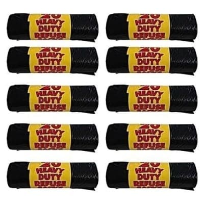 Disposable Heavy Duty Trash Rubbish Waste Dust Bin Nylon - 10 Packs
