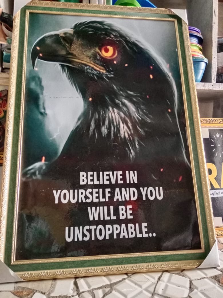 BELIEVE IN YOURSELF AND YOU WILL BE UNSTOPPABLE WALL FRAME.