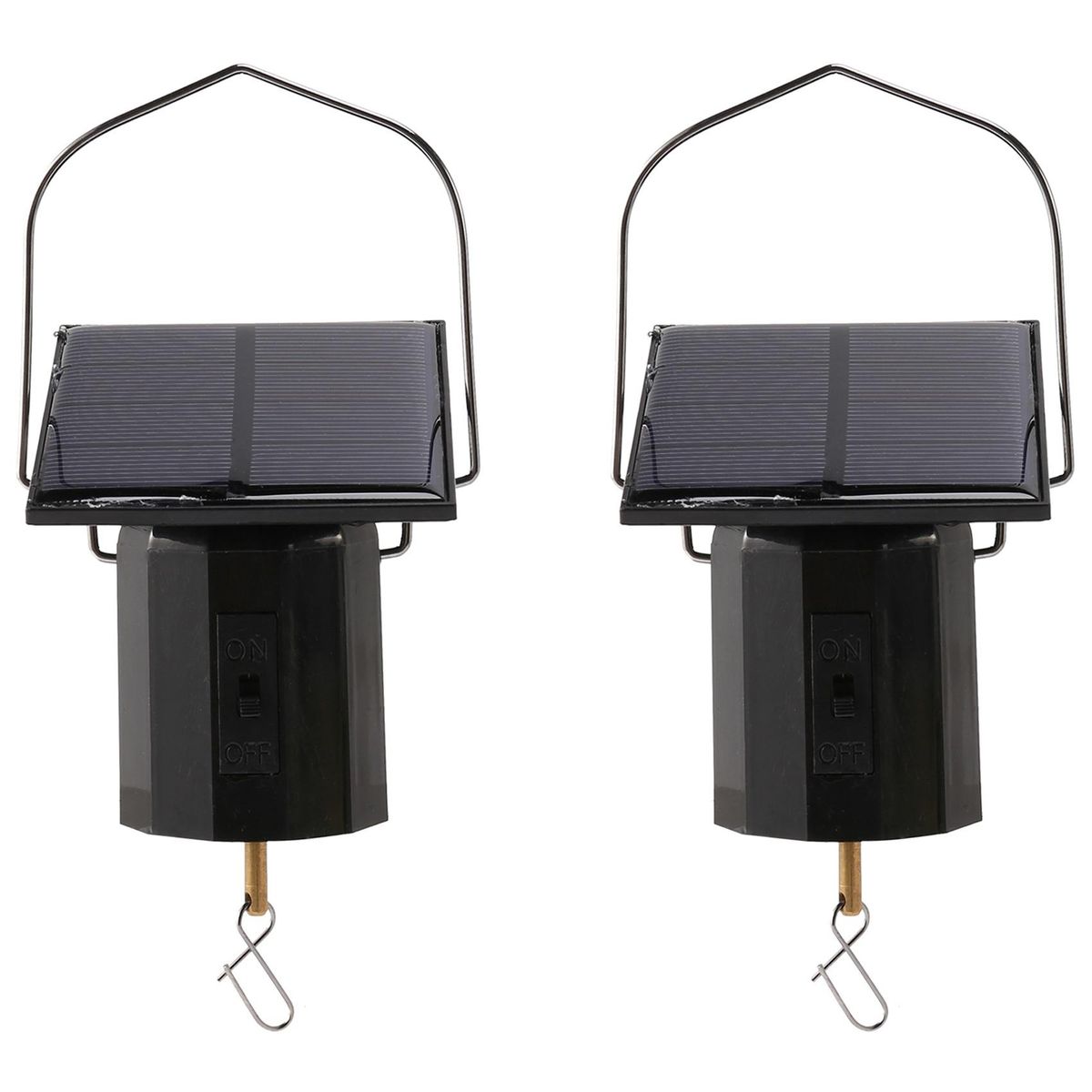 Solar Hanging Display Motor Rotating Small Motor Solar Energy Wind Spinner Motor Multi-Purposes Rotatable Hook 2Pcs