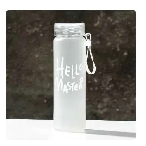 Hello Master Glass Water Bottle