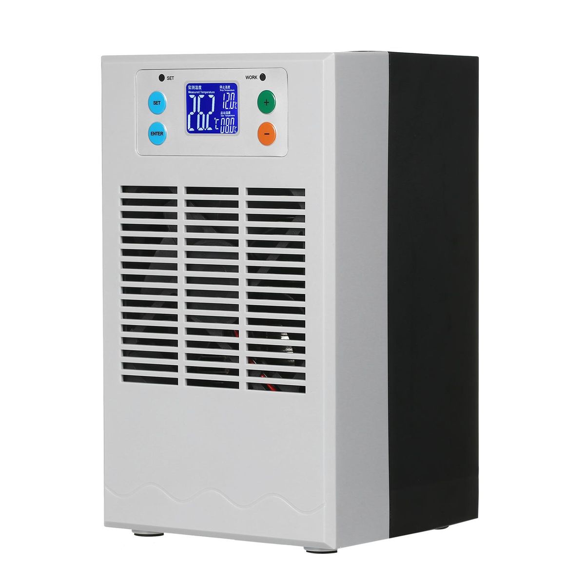 100W 30L Small Fish Tank Water Heater & Chiller Aquarium Chiller Semiconductor Electronic Aquarium Cooler LCD Display Quiet Digital Fish Tank Cooling & Heating System Small-Scale Refrigeration Cooling-water Machine for Aquaculture Aquarium