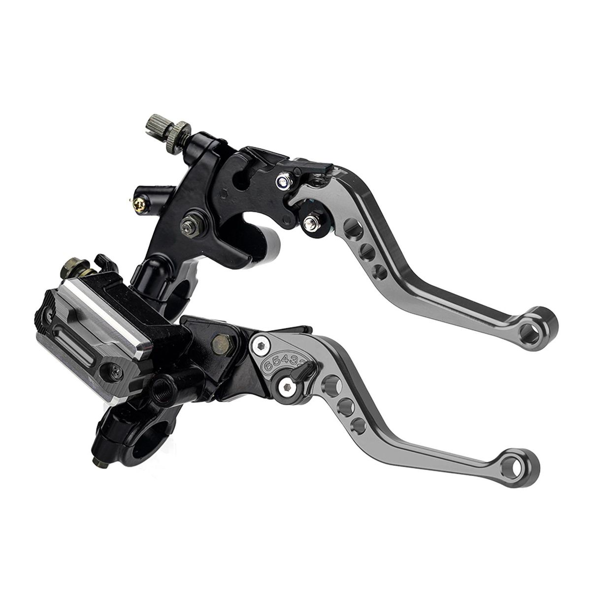 Motorcycle 7/8in 22mm Handlebar Brake Master Cylinder Clutch Lever CNC Left Right Set Motorcycle Clutch Brake Lever Set for Motorcycle Street Bike Sports Bike Chopper Cruiser Cafe Racer