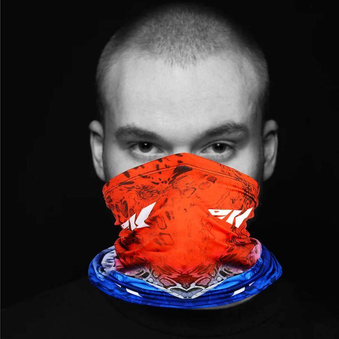 Sun Protection Hiking Face Cover Breathable Scarf Red