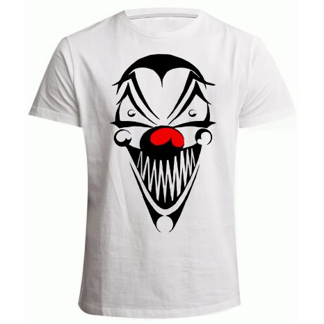 Craze Clown Print T-Shirt - White
