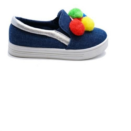 Girls Blue Slip On Sneakers