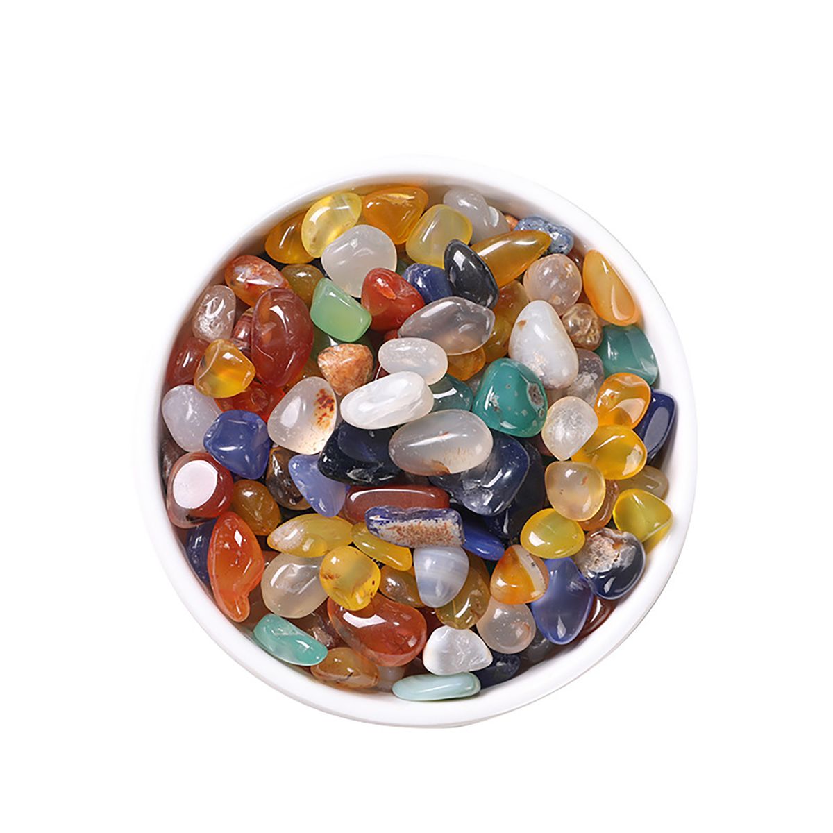 0.19-0.27 Inches Polished Agate Stones Colored Decoration