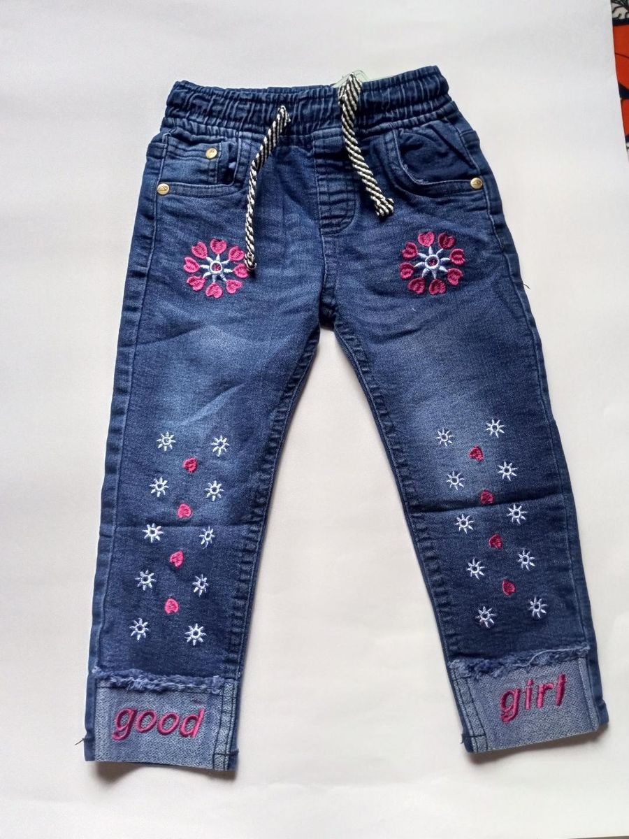 Baby Girl's Pearl Embellished Jeans