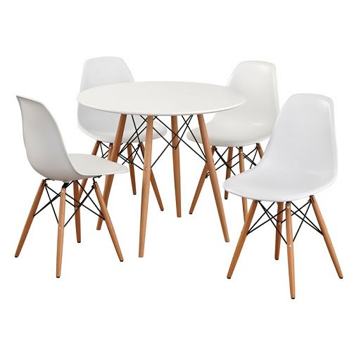 5 Piece Dining Set - White