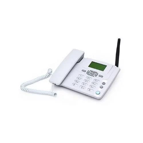 Gsm Sim Card Land-line Table Phone With Fm 3125i - White