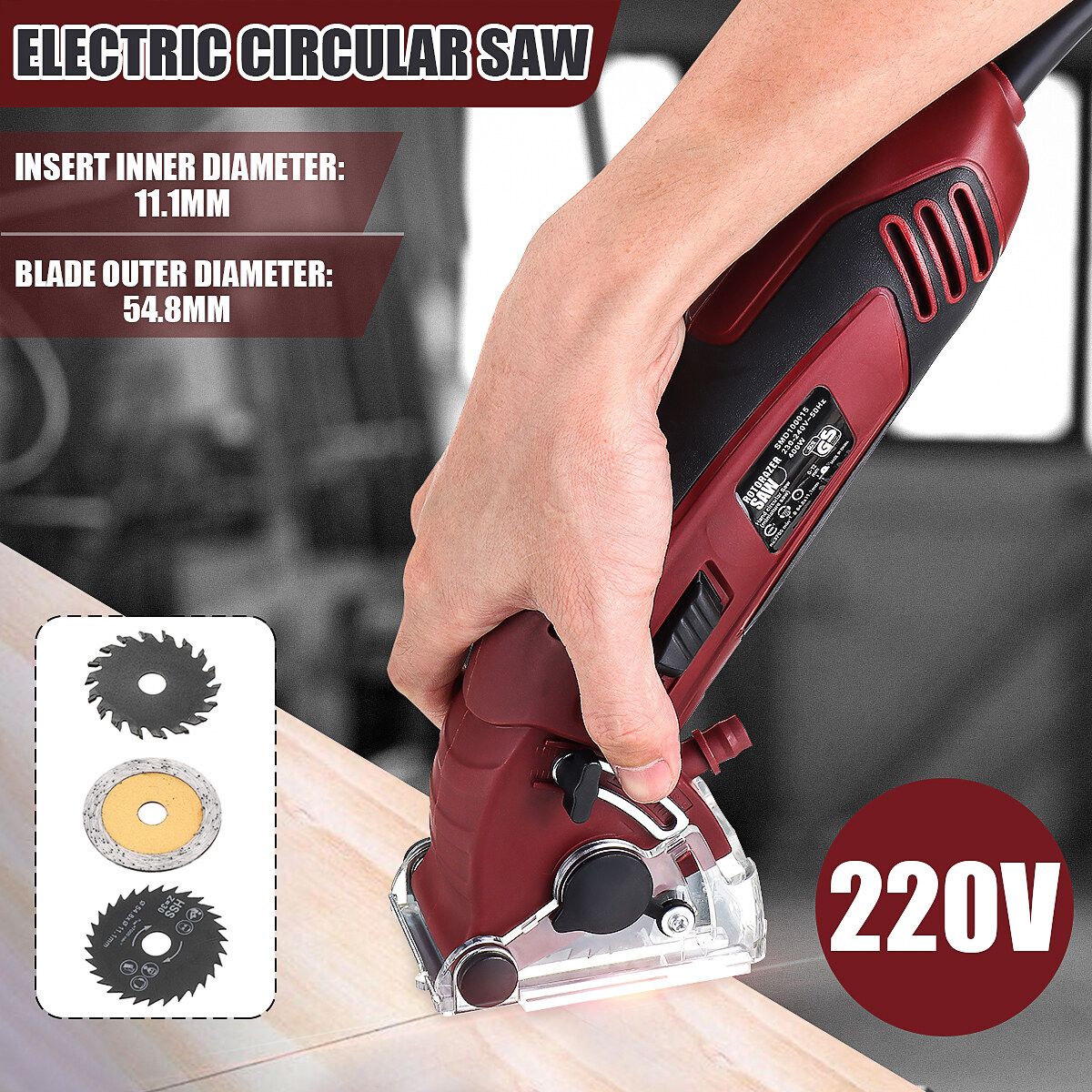220V-240V 400W 3700rpm Electric Classic Compact Multi Purpose Circular Hand Held 3 ( Depth: 12MM) EU Plus Not Specified
