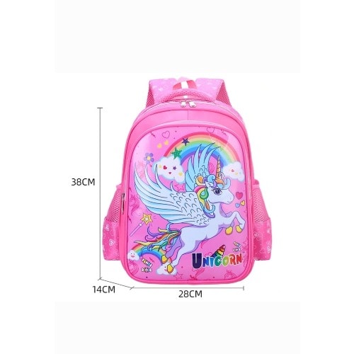 Unicorn Horse 3d Pvc School Bag Backpack-M- 38cm