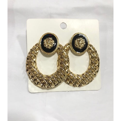 Circle- Shape Lion Design Earings