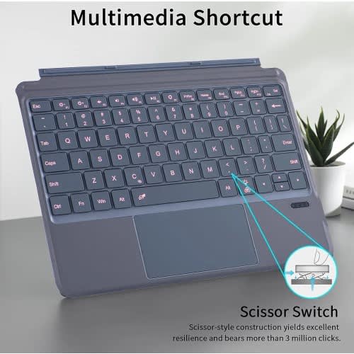 Bluetooth Wireless Keyboard With Trackpad for Microsoft Surface Go/go2/go3/Go4