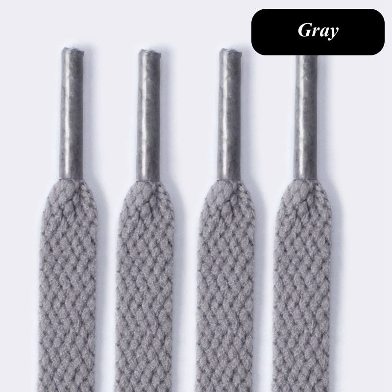 1 Pair Air Force One Shoelaces For Sneakers Flats Classic AF1/AJ Sports Shoe Laces Men Women Children Casual Strings Gray