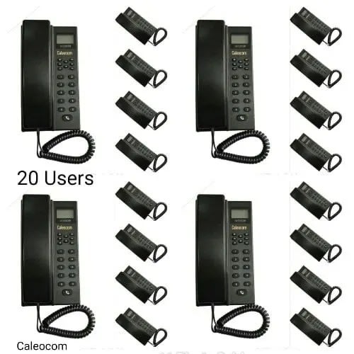 Wireless Intercom Telephone With Display - 20 Users