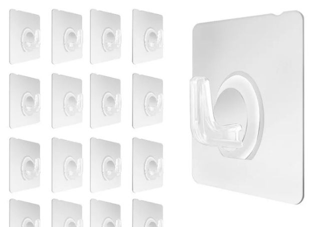 Kitchen/ Bathroom Transparent Wall Hooks
