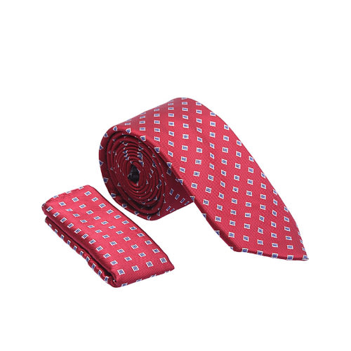 Vissioni Red & Blue Dot Box Tie