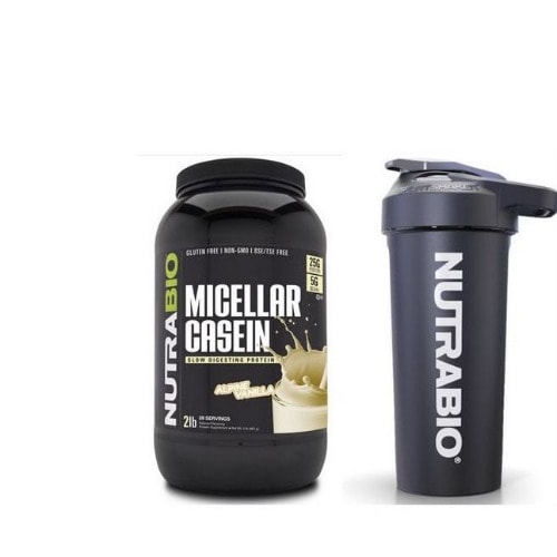 Casein Protein Micellar 2 Lbs With Shaker Strawberry
