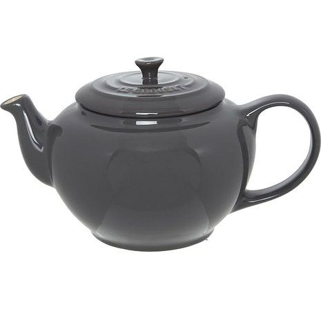 Stoneware Classic Round Teapot, Grey