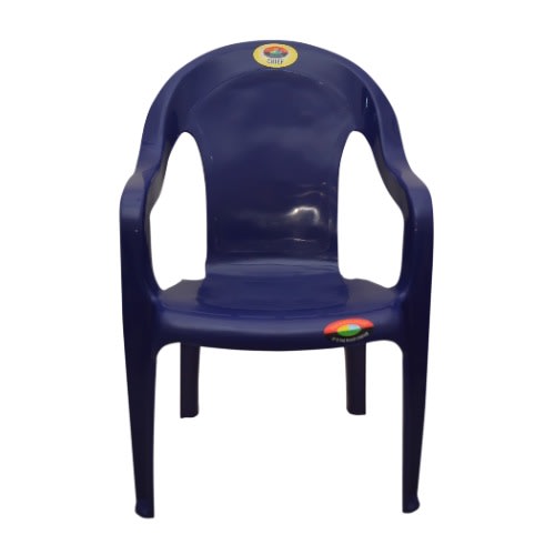 Plastic Chair - Wide And Tall Back Rest - Blue