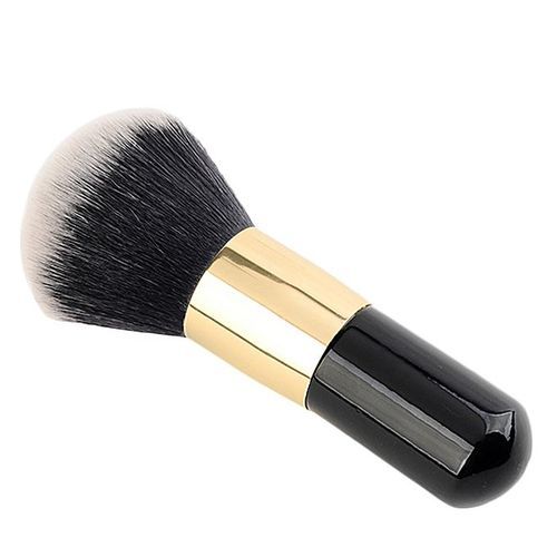 Powder Brush With Wood Handle Black