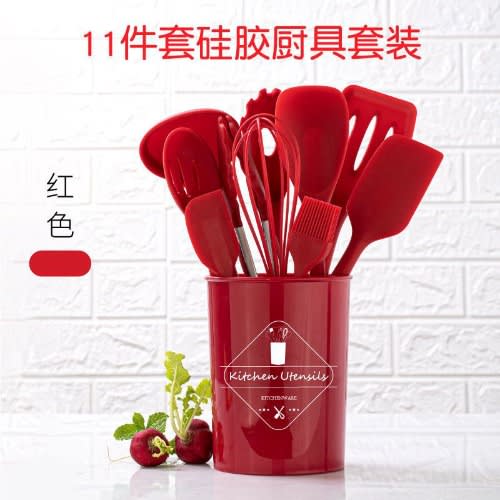 Silicone Non-stick Cooking Spoon / Spatula - red