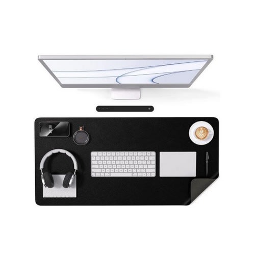 Desk Mat, Mouse Pad With Non-slip Pu Leather And Suede Desk Mat