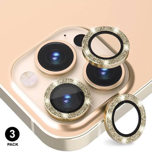 Gold Camera Protector For Iphone 12 Pro Max- 3 Pack