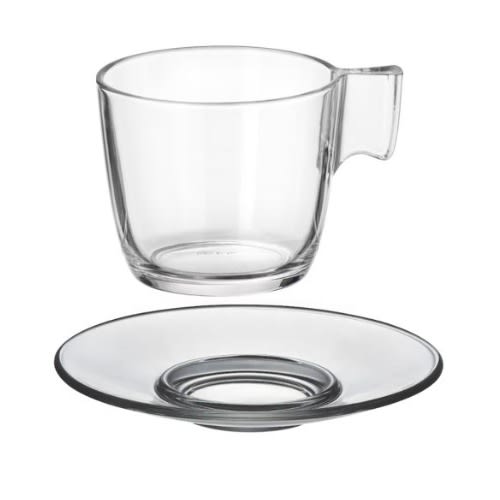 Stelna/gottfinnande Mug And Saucer 23 Cl, Clear Glass