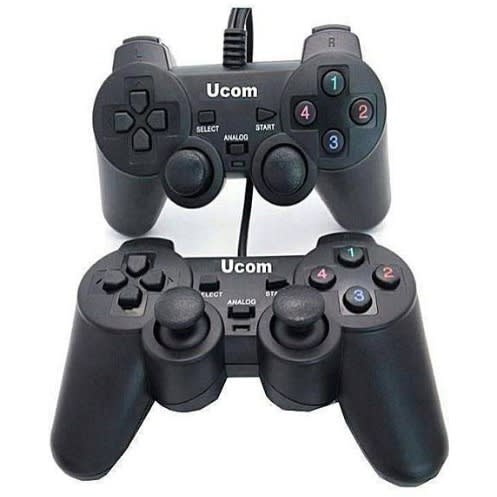 2 Black Usb Wire Joystick Pad Game Controller For Pc Laptop Desktop Computer