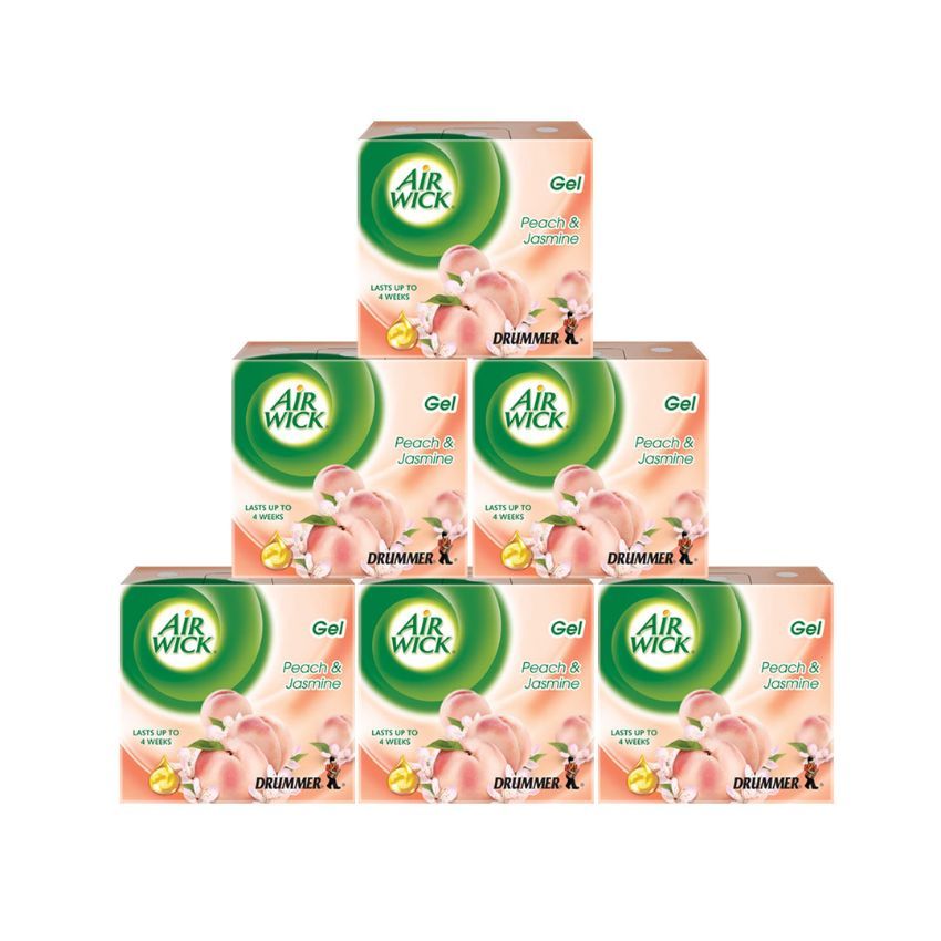 Drummer Gel Air Freshener Peach & Jasmine - Pack Of 6