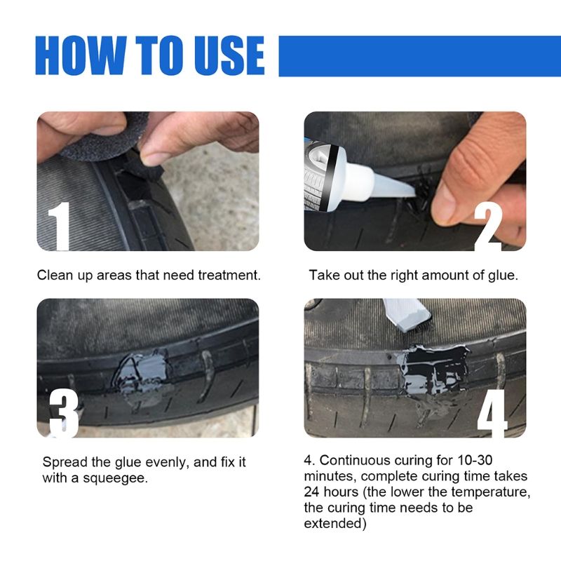 Super Adhesive Car Tyre Repair Glue Tire Sealant Window