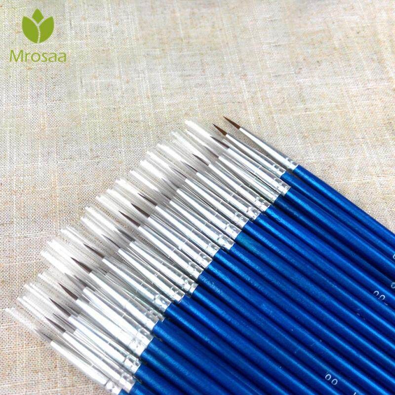 100Pcs/Set Fine Hand Painted Thin Hook Line Pen Blue Art Supplies Watercolor Drawing Pen Paint Brush Nylon Brush Pen-0 No. 0